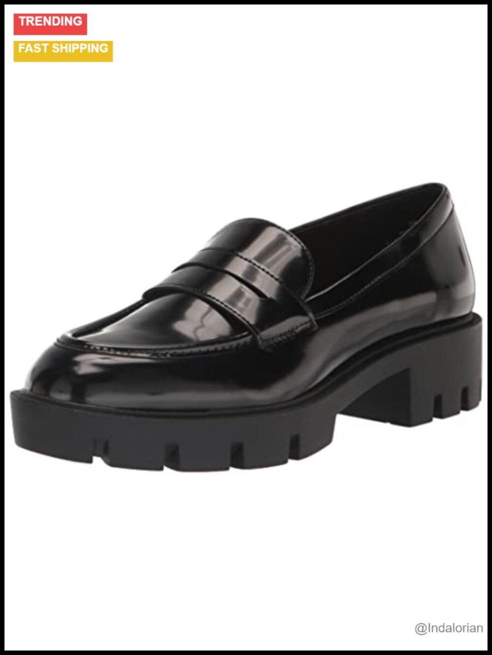 Nine West Maibel3 Slip-On Loafer Almond Toe Faux Leather Business Casual